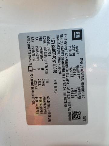 1GYS3BEF4CR106048 - 2012 CADILLAC ESCALADE LUXURY Blanco foto 14