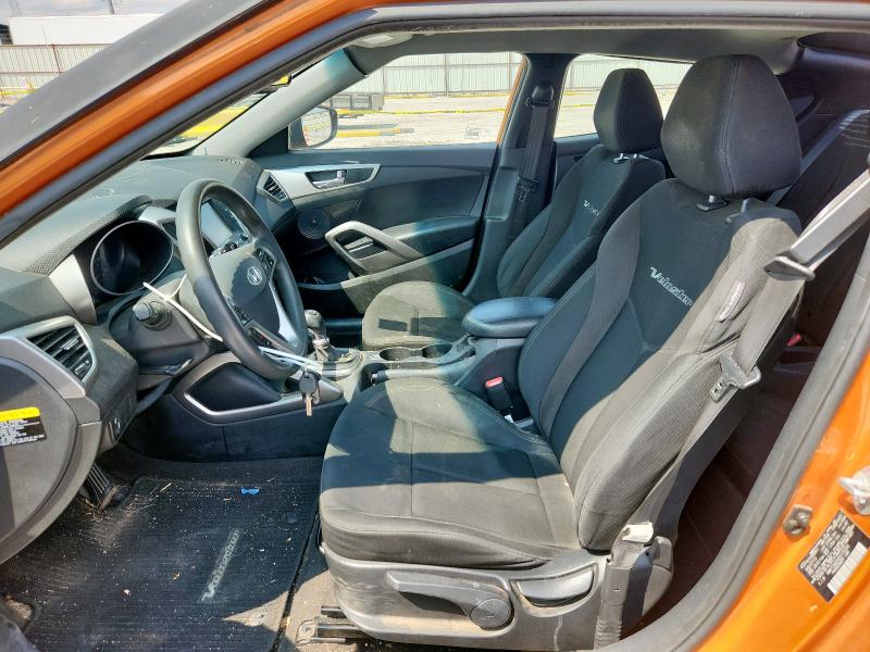 KMHTC6ADXDU175293 - 2013 HYUNDAI VELOSTER ORANGE photo 7