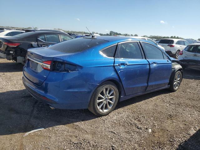 3FA6P0H79HR178305 - 2017 FORD FUSION SE BLUE photo 3