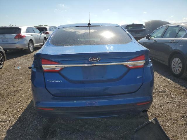 3FA6P0H79HR178305 - 2017 FORD FUSION SE BLUE photo 6