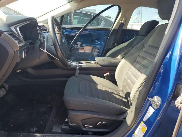 3FA6P0H79HR178305 - 2017 FORD FUSION SE BLUE photo 7