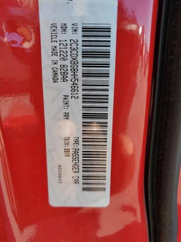 2C3CDXBG8HH546612 - 2017 DODGE CHARGER SE RED photo 12