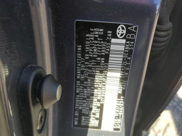 5YFBURHEXJP756203 - 2018 TOYOTA COROLLA L ლურჯი ფოტო 12