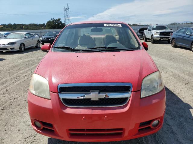 KL1TG56E59B342593 - 2009 CHEVROLET AVEO LT RED photo 5