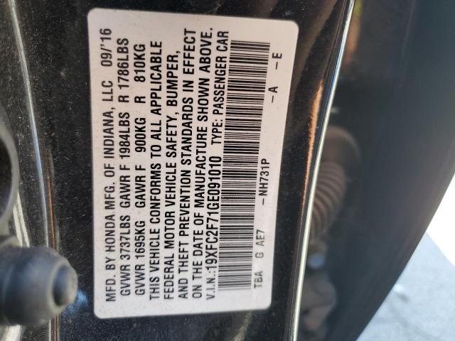 19XFC2F71GE091010 - 2016 HONDA CIVIC EX 黑色 照片 12