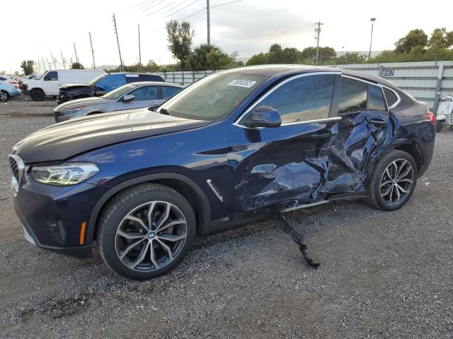 5UX33DT04N9K71541 - 2022 BMW X4 XDRIVE30I BLUE photo 1