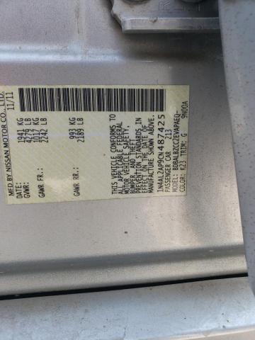 1N4AL2AP9CN487425 - 2012 NISSAN ALTIMA BASE SILVER photo 12