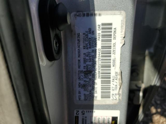 1NXBR32E27Z834410 - 2007 TOYOTA COROLLA CE SILVER photo 12