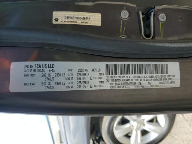 1C4NJCBB0FD420393 - 2015 JEEP COMPASS SPORT ნაცრისფერი ფოტო 13