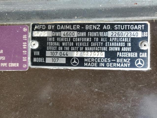 10704412027070 - 1975 MERCEDES-BENZ 450SL BROWN photo 12