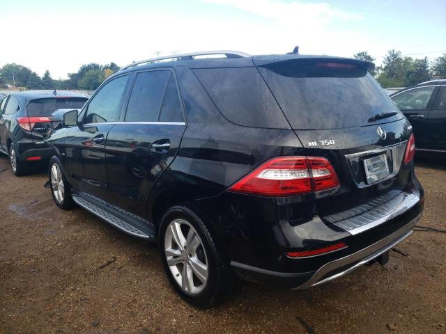 4JGDA5HB7CA024727 - 2012 MERCEDES-BENZ ML 350 4MATIC BLACK photo 2
