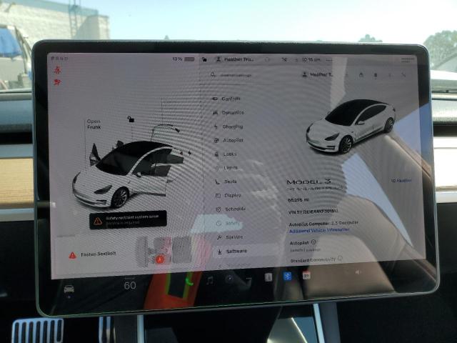 5YJ3E1EA4KF301512 - 2019 TESLA MODEL 3 Ağ foto 9