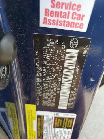 4T1BE46K89U323840 - 2009 TOYOTA CAMRY BASE ლურჯი ფოტო 12
