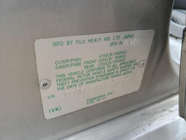 JF1SG63646H722272 - 2006 SUBARU FORESTER 2.5X SILVER photo 13