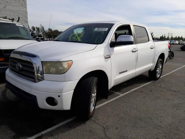 5TBEV58107S463712 - 2007 TOYOTA TUNDRA CREWMAX LIMITED WHITE photo 1