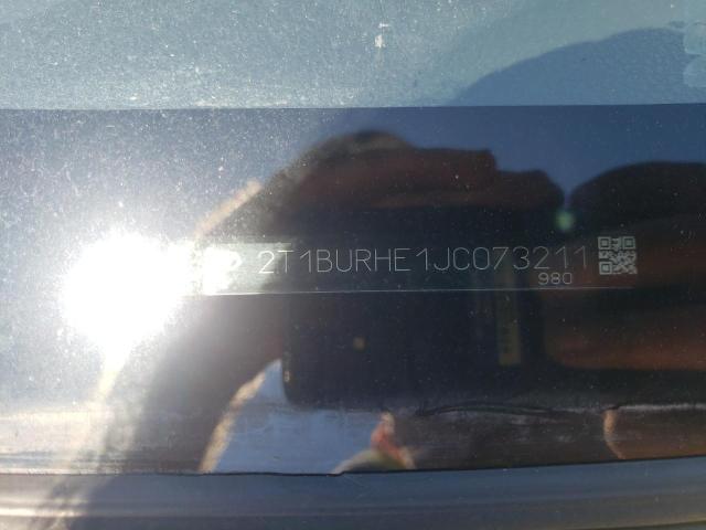 2T1BURHE1JC073211 - 2018 TOYOTA COROLLA L 红色 照片 12