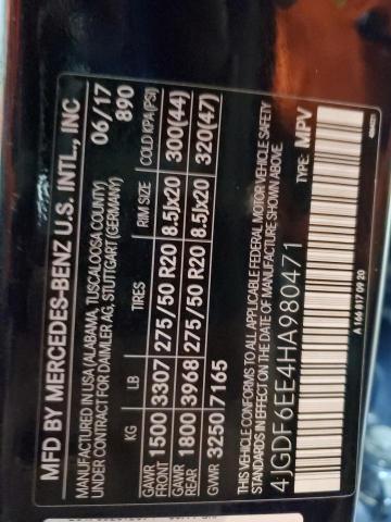 4JGDF6EE4HA980471 - 2017 MERCEDES-BENZ GLS 450 4MATIC BLUE photo 14