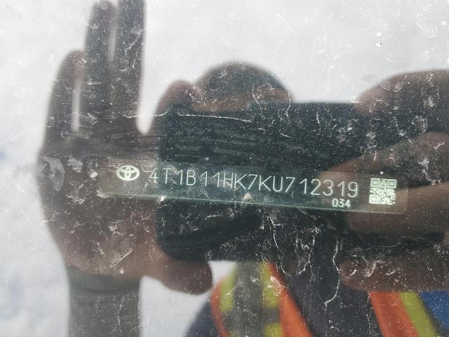 4T1B11HK7KU712319 - 2019 TOYOTA CAMRY L თეთრი ფოტო 12