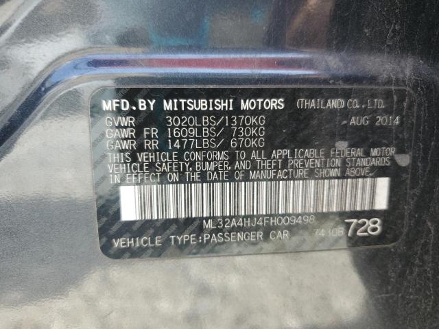 ML32A4HJ4FH009498 - 2015 MITSUBISHI MIRAGE ES CHARCOAL photo 12