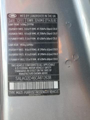 SALAG2D46CA612638 - 2012 LAND ROVER LR4 HSE Silber Foto 13