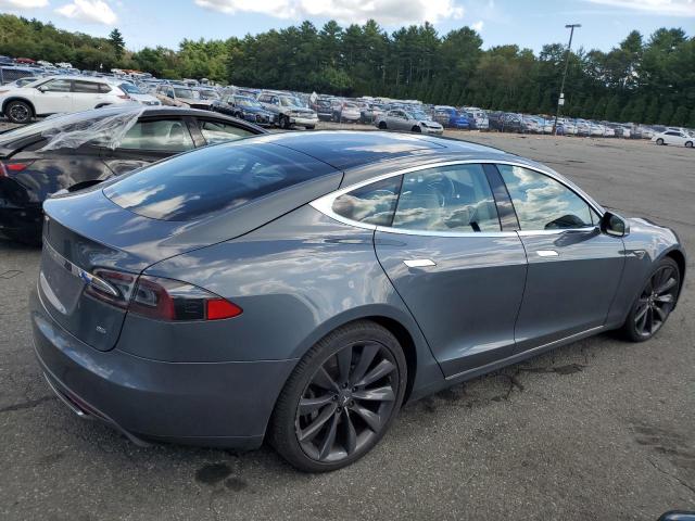5YJSA1H11EFP41212 - 2014 TESLA MODEL S GRAY photo 3