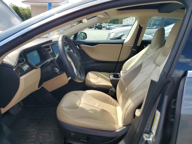 5YJSA1H11EFP41212 - 2014 TESLA MODEL S GRAY photo 7