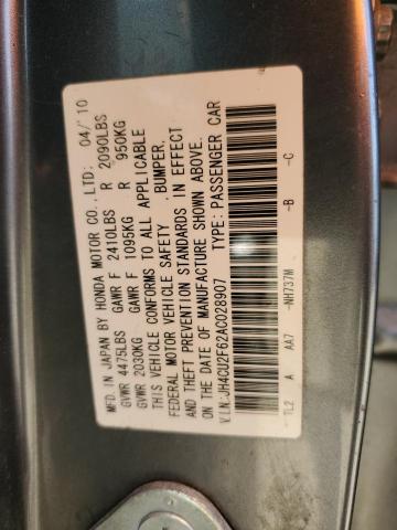 JH4CU2F62AC028907 - 2010 ACURA TSX GRAY photo 13