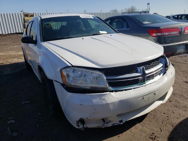 1C3CDZABXCN323375 - 2012 DODGE AVENGER SE WHITE photo 1