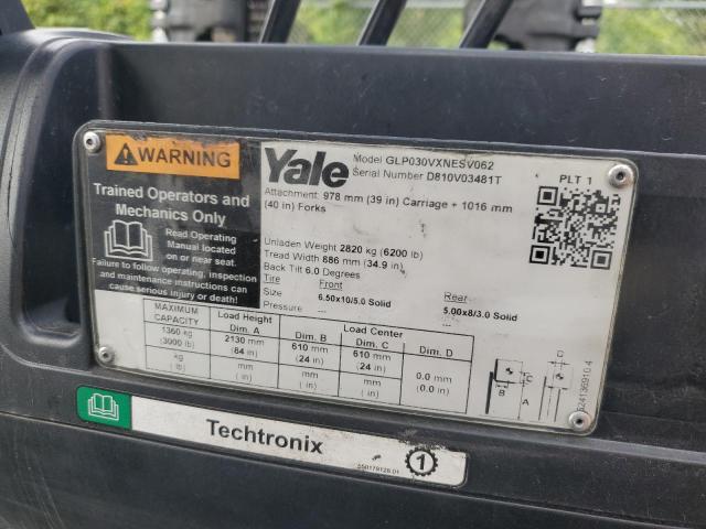 D810V03481T - 2019 YALE UNKNOWN YELLOW photo 10