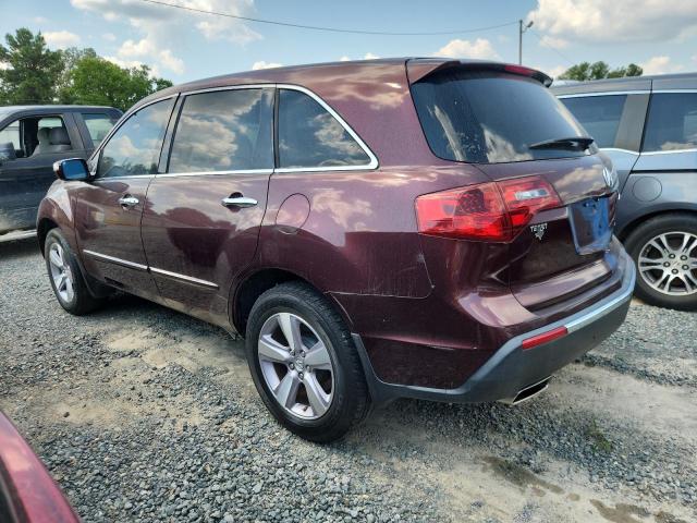2HNYD2H37DH505109 - 2013 ACURA MDX TECHNOLOGY MAROON photo 2