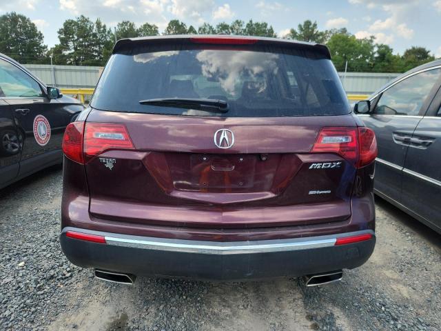 2HNYD2H37DH505109 - 2013 ACURA MDX TECHNOLOGY MAROON photo 6