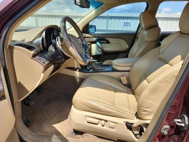 2HNYD2H37DH505109 - 2013 ACURA MDX TECHNOLOGY MAROON photo 7