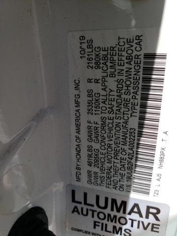 19UUB2F42LA002253 - 2020 ACURA TLX TECHNOLOGY WHITE photo 13