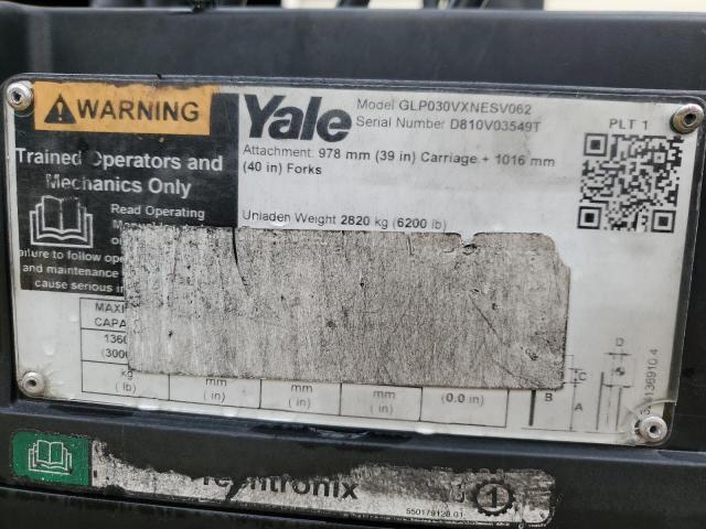 D810V03549T - 2019 YALE UNKNOWN YELLOW photo 10