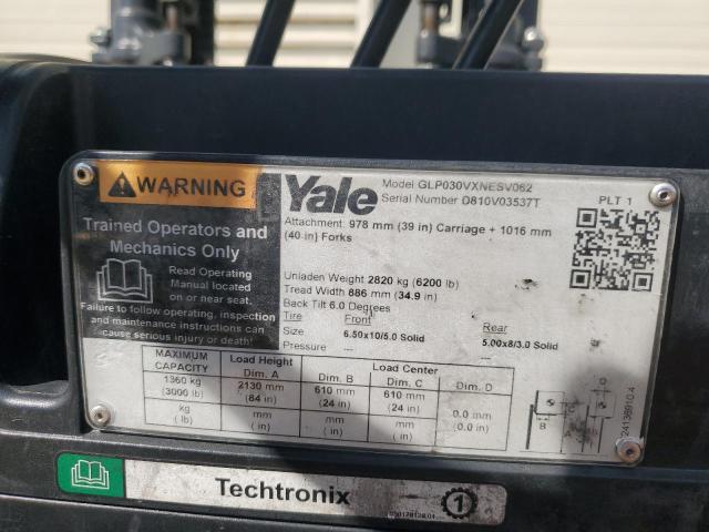 D810V03537T - 2019 YALE UNKNOWN YELLOW photo 10