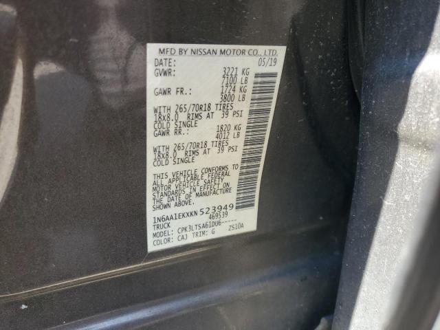 1N6AA1EKXKN523949 - 2019 NISSAN TITAN S 棕色 照片 13