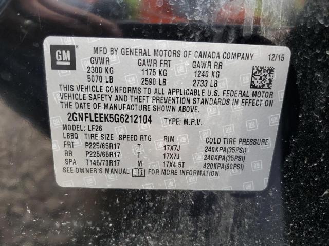 2GNFLEEK5G6212104 - 2016 CHEVROLET EQUINOX LS BLACK photo 13