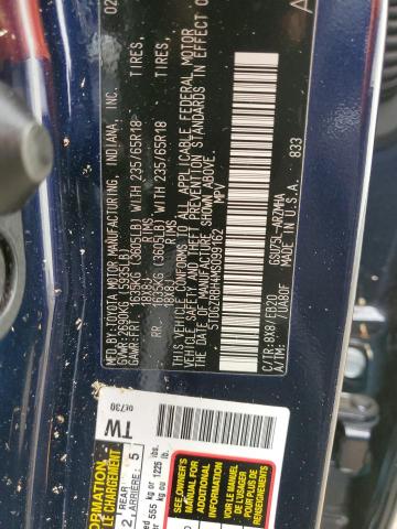 5TDGZRBH4MS099162 - 2021 TOYOTA HIGHLANDER XLE BLUE photo 13