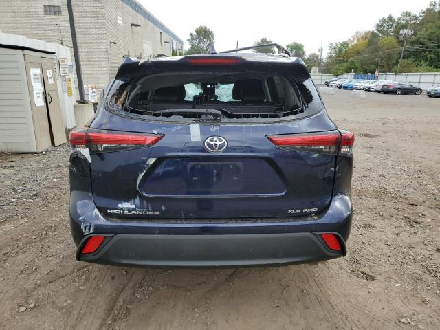 5TDGZRBH4MS099162 - 2021 TOYOTA HIGHLANDER XLE BLUE photo 6