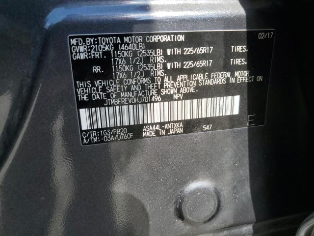 JTMBFREV0HJ701496 - 2017 TOYOTA RAV4 LE GRAY photo 13