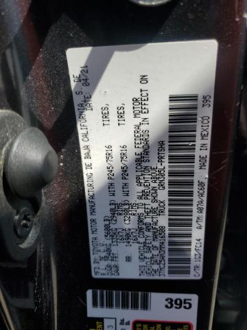 3TMCZ5AN3MM416508 - 2021 TOYOTA TACOMA DOUBLE CAB 石墨色 照片 12