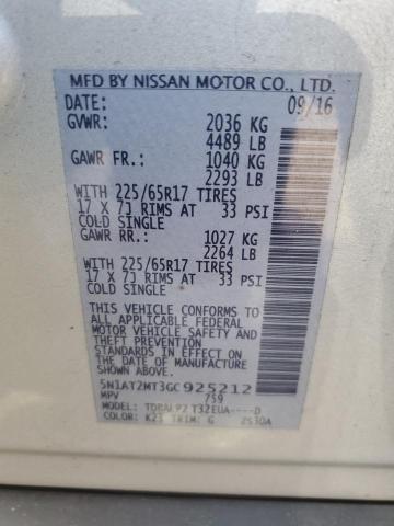 5N1AT2MT3GC925212 - 2016 NISSAN ROGUE S SILVER photo 14