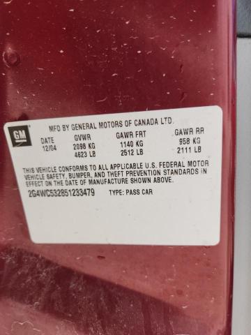 2G4WC532851233479 - 2005 BUICK LACROSSE CX كستنائي صورة 12