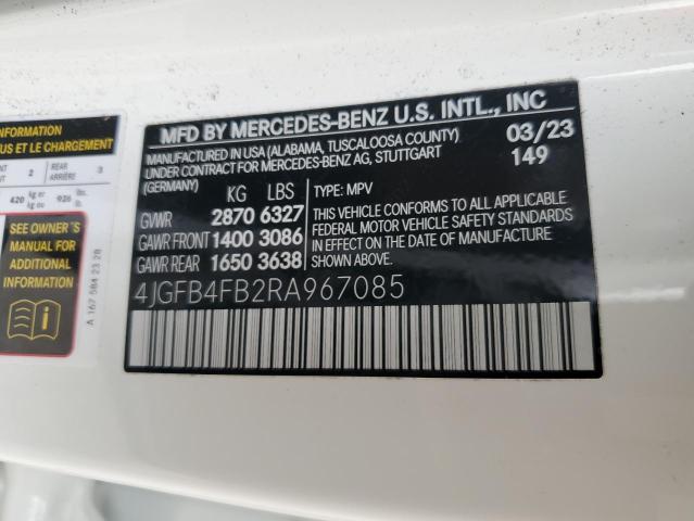 4JGFB4FB2RA967085 - 2024 MERCEDES-BENZ GLE 350 4MATIC WHITE photo 14