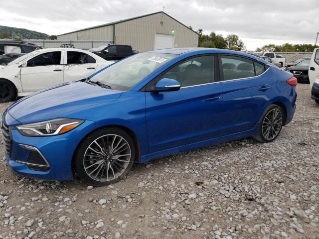 KMHD04LB0JU577168 - 2018 HYUNDAI ELANTRA SPORT BLUE photo 1