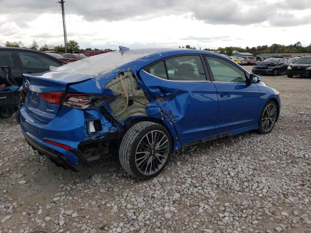 KMHD04LB0JU577168 - 2018 HYUNDAI ELANTRA SPORT BLUE photo 3