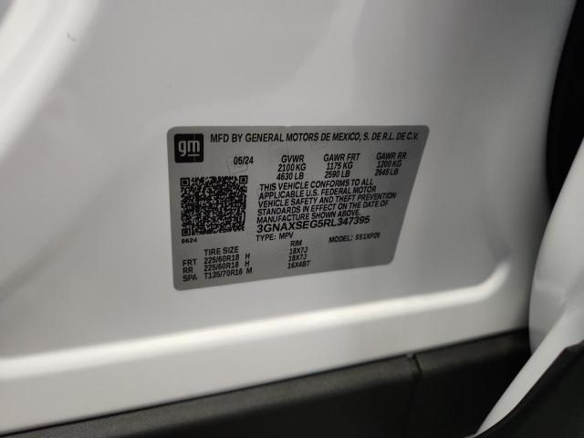 3GNAXSEG5RL347395 - 2024 CHEVROLET EQUINOX LS 白色 照片 14