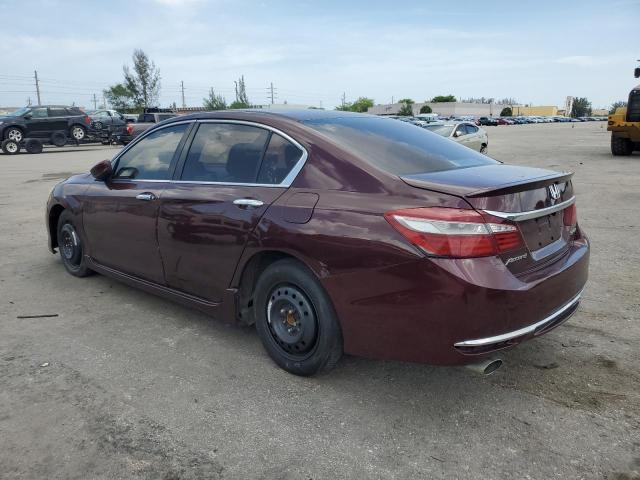 1HGCR2F58HA041615 - 2017 HONDA ACCORD SPORT BURGUNDY photo 2