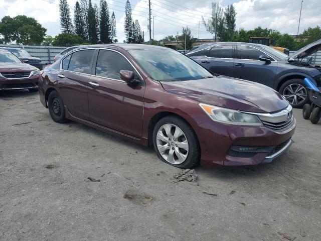 1HGCR2F58HA041615 - 2017 HONDA ACCORD SPORT BURGUNDY photo 4