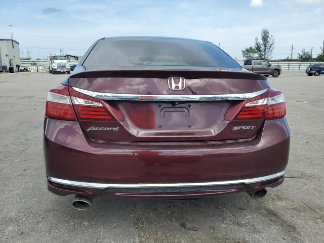 1HGCR2F58HA041615 - 2017 HONDA ACCORD SPORT BURGUNDY photo 6